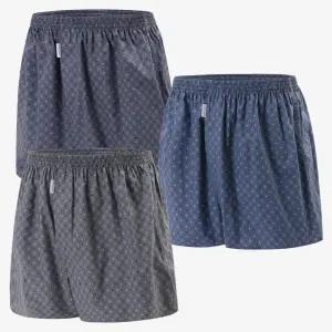 남성 도형패턴 순면 트렁크 세트 HW-UW-4036