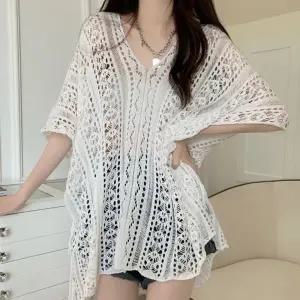 HL] 니트티 그물 브이넥 오버핏 여름 티셔츠 루즈핏