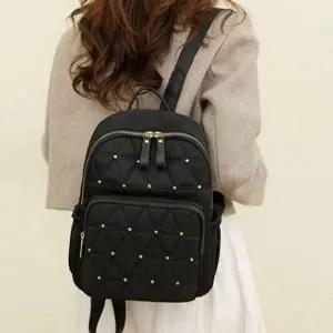 여성 폴카도트 퀼팅 백팩 캔버스 여행 여자가방 등산가방 여성가방 백팩 학생