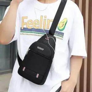 ( )가방 어깨 여행용 방지 도난 슬링백 남자 크로스 블랙