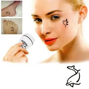 [하프클럽/]스탬프 타투 라지형 돌고래 디자인 유앤미 아트 판타지