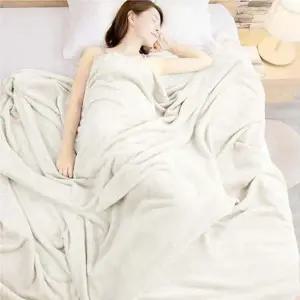 소프트 극세사 이불담요(화이트) 캠핑 차량담요-WD03E39