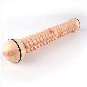 원목 편백 나무발 안마기 롤러형 휴대용 안마기 지압기 나무