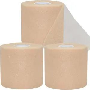 인정하기 프리 랩 테이프 애슬레틱 3롤 X 22야드 베이지 머리띠 폼 언더랩 스포츠