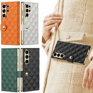 갤럭시 s26 울트라 카드 수납 지갑 미러 체인 스트랩 목걸이 슬림 가죽 풀커버 케이스