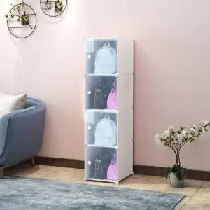 (선택 4칸B(1열4층))조립식 수납장 핸드백 보관함 가방 정리함 1열4칸