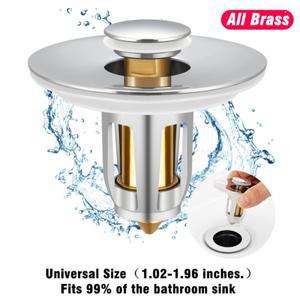 99% 범용  황동 팝업 바운스 코어 분지 드레인 필터 헤어 캐처 싱크 스트레이너 욕조 스토퍼 목욕 플매트