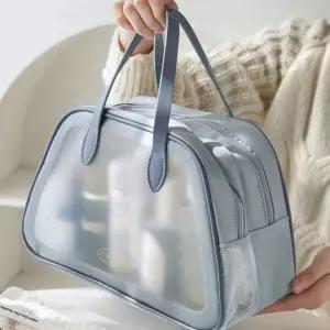 메쉬 2단 세면 방수백 건습 분리가능 사우나 수영가방