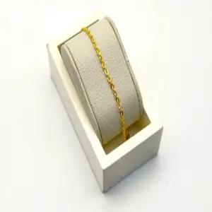 24K 순금 1돈 모줄 체인 여성 팔찌(18K 연결고리 장식)