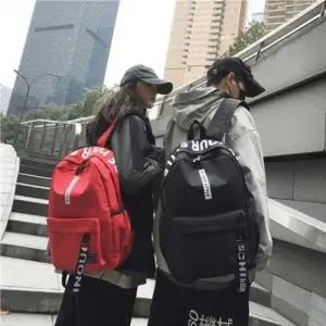 패션가방 남녀 고등학생 책 대학생 가방 레터링 한 백팩 심플