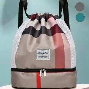 패션가방 체크 스트링 수영장 장 배낭 가방 백팩 보관 신발 헬스 운동