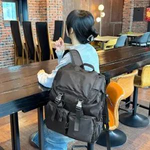 (색상 블랙)캐주얼 학생 대학생 노트북 블랙 백팩 남자 남성 가방