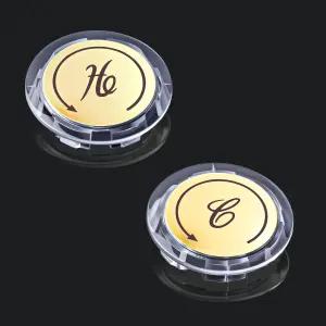 (2 델타/LDR/델렉스/피어리스 두 개의 투명 손잡이 욕실 수도꼭지 교체용 ) 냉온수 인덱스 버튼