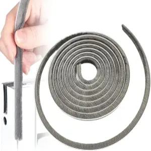 Soeezy 16 Ft (5m) 196 인치 슬라이딩 새시 창문 문 테이프 파일 드래프트 배제 브러시 씰 스트립