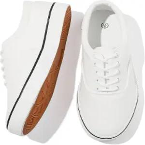 프라코라 남성 화이트 캔버스 슈즈 로우탑 스니커즈 레이스업 캐주얼