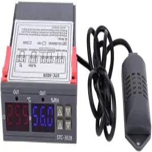 -3028 온도 제어 12V/24V/110V/220V 통합 센서 포함 디지털 디스플레이 및 습도 컨트롤러 미터(110-220VAC)