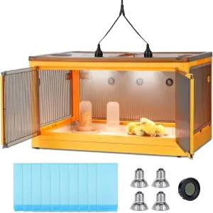 먹이와 물을 주는 병아리를 위한 PKNYBZH 병아리 사육 상자 닭 히터 최대 30마리까지 따뜻하게 오리 앵무새