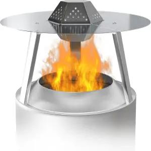 솔로 스토브 레인저 15인치 304 스테인리스 스틸 히트 디퓨저 핸들 및 다리 더 넓은 보온 공간을 위한 방열