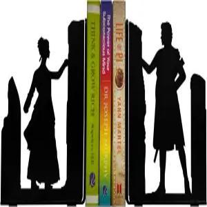 천상의 공예 장식 커플 북엔드 메탈 유니크 미끄럼 방지 - 가정/사무실 장식용 7인치 높이