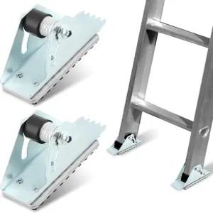 확장 사다리 교체 부품용 알루미늄 미끄럼 방지 신발 발 2팩 대부분의 실버 블랙과 호환되는 고무 패딩