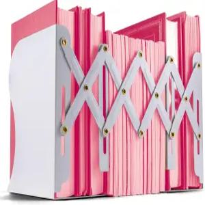 오피스메이트 조절 가능한 북엔드 확장 가능 4-18인치 흰색(93192)