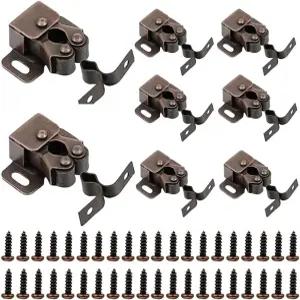 10개 캐비닛 래치 더블 롤러 캐치 도어 및 나사가 있는 하드웨어 주방 옷장 도어용 헤비 듀티