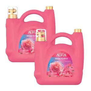 아우라 생화캡슐 초고농축 대용량 섬유유연제 5.5L 피오니로즈 2개