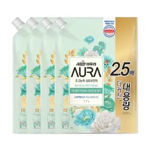 샤프란 아우라 섬유유연제 스모키머스크 1.7L 4개