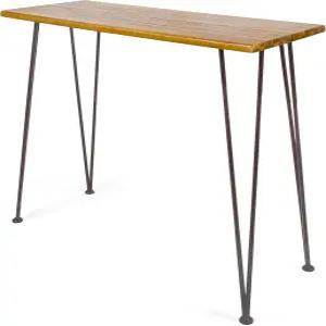 크리스토퍼 나이트 홈 데날리 우트도어 인더스트리얼 아카시아 우드 바 테이블(철골 프레임 티크