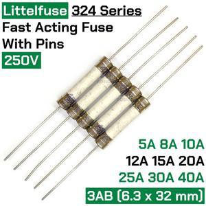 5PCS 원래 LF 고속 블로우 세라믹 퓨즈 튜브 핀 6X30 6x32MM 250V 5A 8A 10A 12A 20A 30A 40A 324 작동