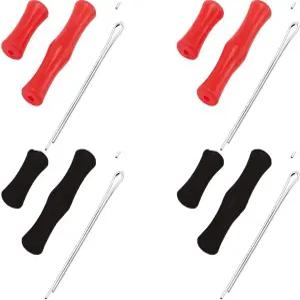 쿠루질리 4세트 활줄 손가락 보호 양궁 보호대 사격 연습 신뢰할 수 있는 안전 끈 설치 도구 포함