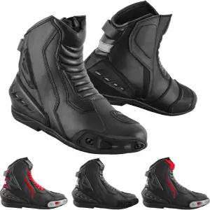 발목 지지대가 있는 남성용 하이브 모토 오토바이 가죽 신발 CE 승인 미끄럼 방지 고무 밑창(블랙 미국