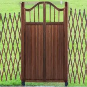 야외 입구 목재 스탠드형 주택 게이트 출입문 122x120cm 대문 전원 철재 정원