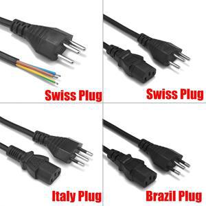 스위스 AC 전원 케이블 재배선 1.5m CH 플매트 카펫 러그 전기 소켓용 공급 장치 연장 코드 LED 투광 조명