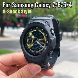 견고한 TPU 실리콘 스포츠 일체형 밴드+보호 케이스 범퍼, 삼성 갤럭시 설계됨. 내구성 스포츠에 8/7/6/5/4/FE용으로 워치 적합한