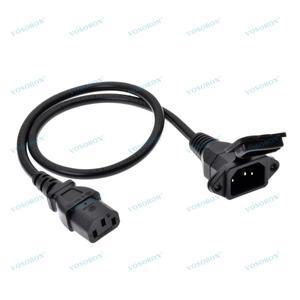 C13 - C14 패널 실장 전원 케이블 방수 커버 포함 IEC 320 암 수 PDU 연장 코드