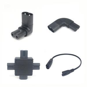 1Pc IEC 320 2핀 C7 암-C8 수 오른쪽 위로 각진 AC 전원 어댑터 연장 코드 변환기 케이블 30cm 3m 5m