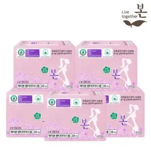유기농 순면 유기농본 울트라슬림 생리대 롱팬티라이너 28P 5팩