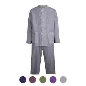 남성 천연염색 자수 한복 세트 상하의 SS-HBA-M5