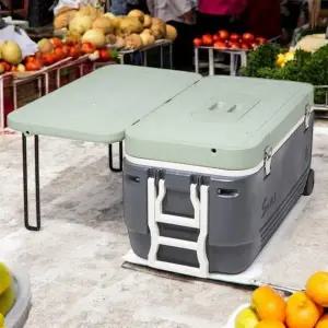 대형 아이스박스 이동식 바퀴형 테이블겸용 쿨러 78L
