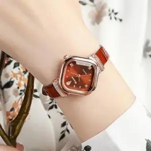 미니 스퀘어 패션 쥬얼리 손목시계 여성 가죽 여자 여자시계 여성시계 손목시계