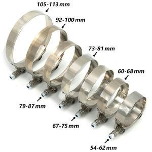 [호환품]2Pcs 스테인레스 스틸 호스 클램프 T 볼트 배기 파이프 클립 씰링 용접 해양 수리 도구 하드웨어