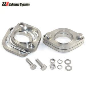 [호환품]자동차 액세서리 배기관 용 용접 플랜지 스테인레스 스틸 고강도 내열성 및 내식성 2 홀 키트