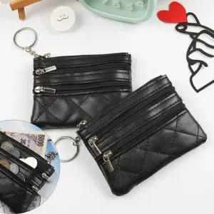 1P 3포켓 여행 보관 주머니 블랙 동전 소품 파우치 동전지갑 동전주머니 여행지갑