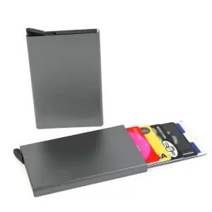 슬라이드 카드지갑 그레이 카드홀더 슬라이딩 반자동 슬라이딩지갑 반자동카드지갑