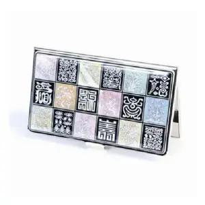 SM)나전 자개명함케이스 사군자수복문 남자명함지갑 명함지갑선물 고급명함지갑