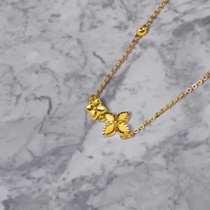 순금 24K 투 포인트 컷팅 클로버 여성 여자 11.25g 금 목걸이