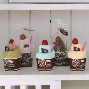 송월 아이스크림케익 기념수건 베이커리 타올 도매 답례품 고리 핸드 주방 돌 테리