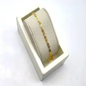 24K 순금 1돈 여성 데일리 슬림 팔찌(18K 연결고리 장식)