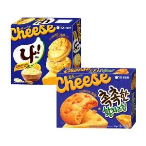 오리온 촉촉한 황치즈칩 320g,나샌드 유자치즈크림맛 308g 택일